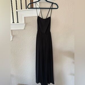 Urban Outfitters Silky Black Midi Dress